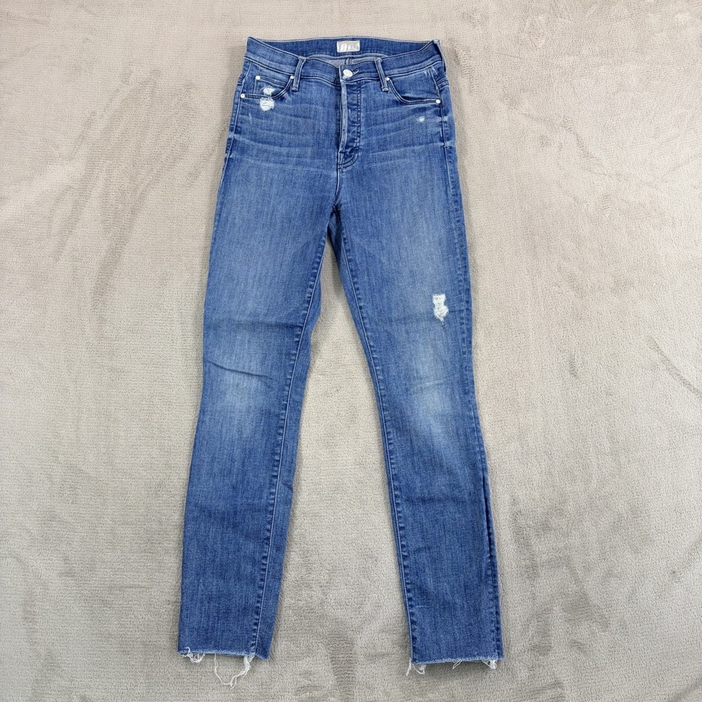 Mother The Stunner Ankle Fray‎ Jeans in Graffiti Girl Women 25 Distressed USA
